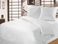 Комплектация белого КПБ 140 гр: пододеяльник 150х215, простыня 150х215, 2 наволочки 70х70