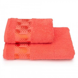 Полотенце махровое "Cleanelly" Tempesta коралловое (50*90см.)