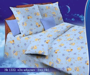 КПБ Детский в кроватку Бязь Стандарт (120 г/м²) в ассортименте, 1 наволочка