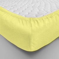 Простынь на резинке "Люксония" цвет Желтый Трикотаж (200*200см.)