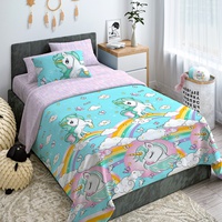 Постельное белье детское Волшебная Ночь - Junior Rainbow unicorn, Поплин, 1.5-спальное с наволочками 50/70