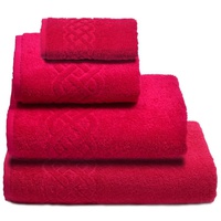 Полотенце махровое "Cleanelly" Plait Малиновый (100*150см.)